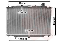 Radiateur, refroidissement du moteur 27002270 International Radiators