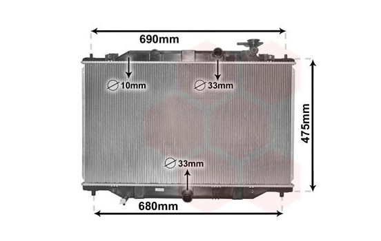 Radiateur, refroidissement du moteur 27002272 International Radiators