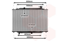 Radiateur, refroidissement du moteur 27012704 International Radiators