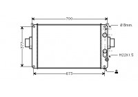 Radiateur, refroidissement du moteur 28002022 International Radiators