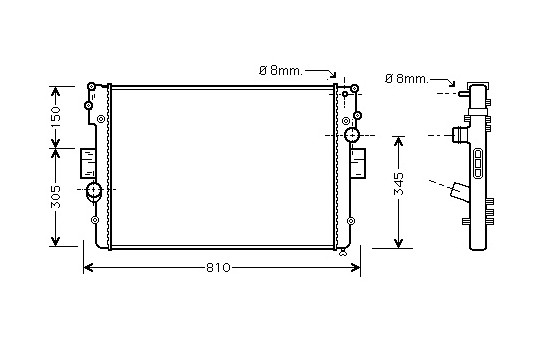 Radiateur, refroidissement du moteur 28002056 International Radiators