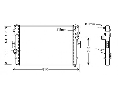 Radiateur, refroidissement du moteur 28002057 International Radiators