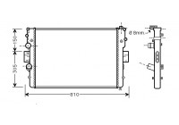 Radiateur, refroidissement du moteur 28002087 International Radiators