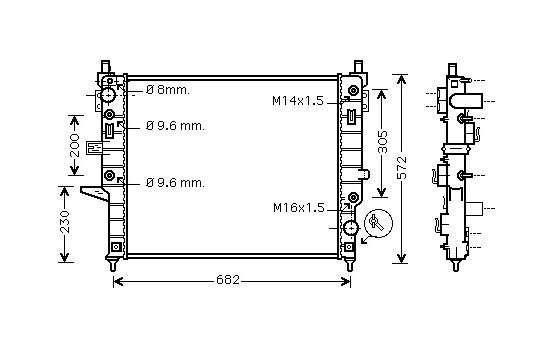Radiateur, refroidissement du moteur 30002271 International Radiators