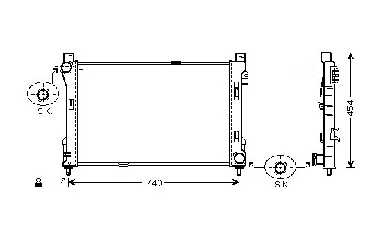 Radiateur, refroidissement du moteur 30002288 International Radiators
