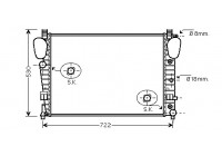 Radiateur, refroidissement du moteur 30002306 International Radiators
