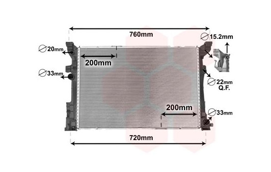 Radiateur, refroidissement du moteur 30002654 International Radiators