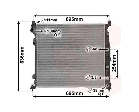 Radiateur, refroidissement du moteur 30012704 International Radiators