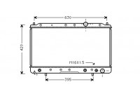 Radiateur, refroidissement du moteur 32002083 International Radiators
