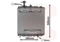 Radiateur, refroidissement du moteur 32002266 International Radiators