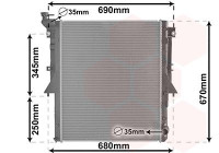 Radiateur, refroidissement du moteur 32012705 International Radiators