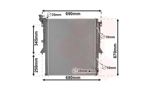 Radiateur, refroidissement du moteur 32012706 International Radiators