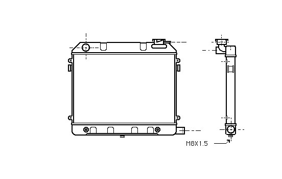 Radiateur, refroidissement du moteur 37002013 International Radiators