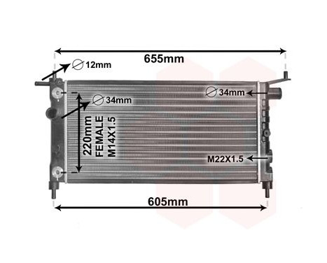 Radiateur, refroidissement du moteur 37002184 International Radiators, Image 2