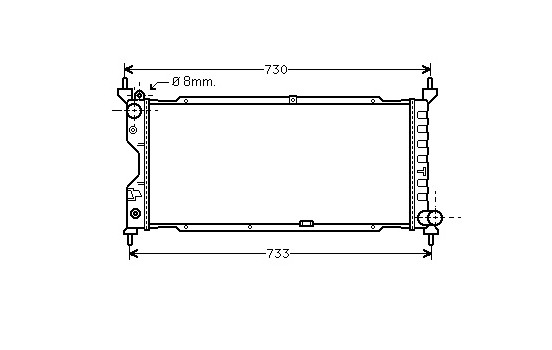 Radiateur, refroidissement du moteur 37002185 International Radiators