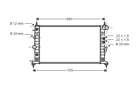 Radiateur, refroidissement du moteur 37002222 International Radiators