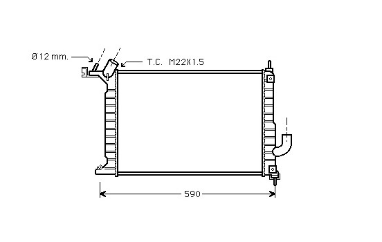 Radiateur, refroidissement du moteur 37002275 International Radiators
