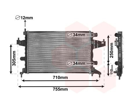 Radiateur, refroidissement du moteur 37002303 International Radiators