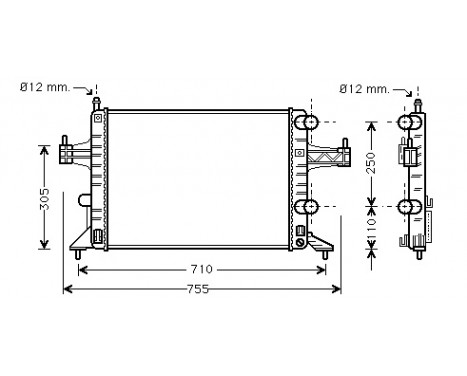 Radiateur, refroidissement du moteur 37002303 International Radiators, Image 2