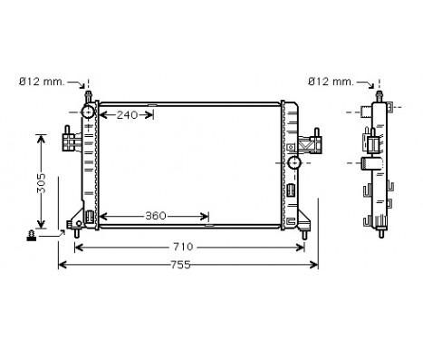 Radiateur, refroidissement du moteur 37002305 International Radiators