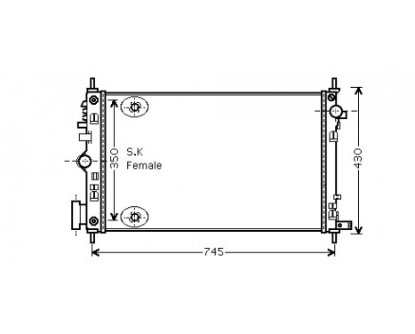 Radiateur, refroidissement du moteur 37002470 International Radiators