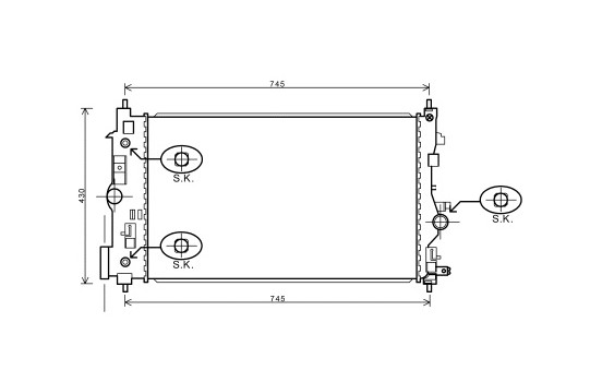 Radiateur, refroidissement du moteur 37002546 International Radiators Plus