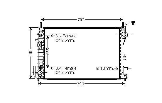 Radiateur, refroidissement du moteur 37002559 International Radiators
