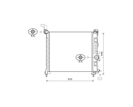 Radiateur, refroidissement du moteur 37002561 International Radiators