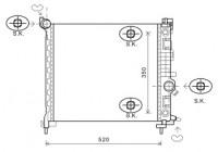 Radiateur, refroidissement du moteur 37002567 International Radiators