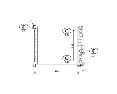 Radiateur, refroidissement du moteur 37002567 International Radiators