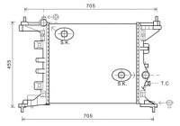 Radiateur, refroidissement du moteur 37002568 International Radiators