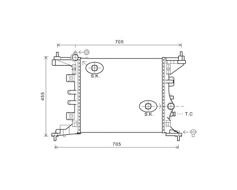 Radiateur, refroidissement du moteur 37002568 International Radiators