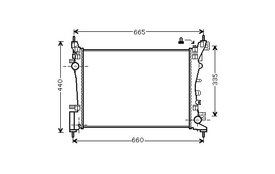 Radiateur, refroidissement du moteur 37002574 International Radiators