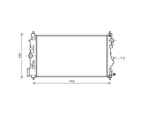 Radiateur, refroidissement du moteur 37002599 International Radiators