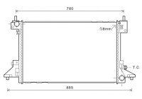 Radiateur, refroidissement du moteur 37002601 International Radiators