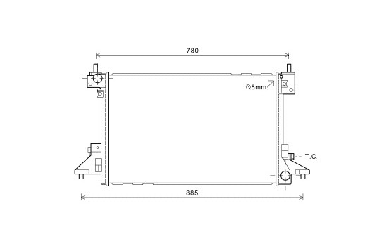 Radiateur, refroidissement du moteur 37002601 International Radiators