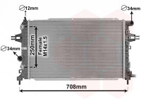 Radiateur, refroidissement du moteur 37002625 International Radiators