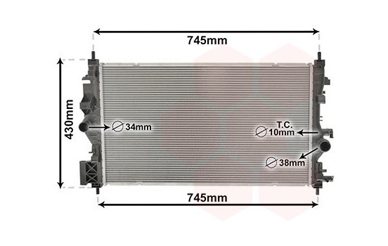 Radiateur, refroidissement du moteur 37002683 International Radiators