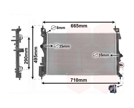 Radiateur, refroidissement du moteur 37012716 International Radiators