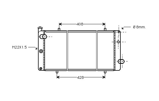 Radiateur, refroidissement du moteur 40002079 International Radiators Plus