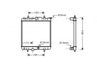 Radiateur, refroidissement du moteur 40002224 International Radiators