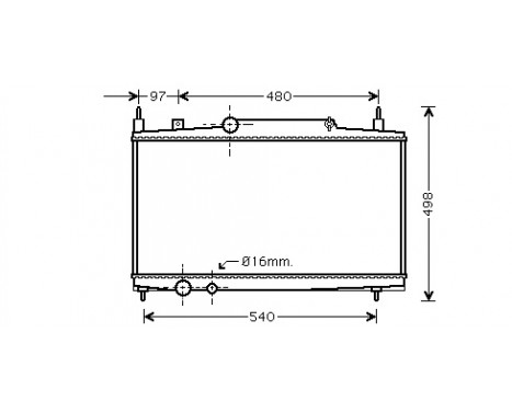 Radiateur, refroidissement du moteur 40002230 International Radiators