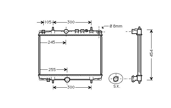 Radiateur, refroidissement du moteur 40002234 International Radiators