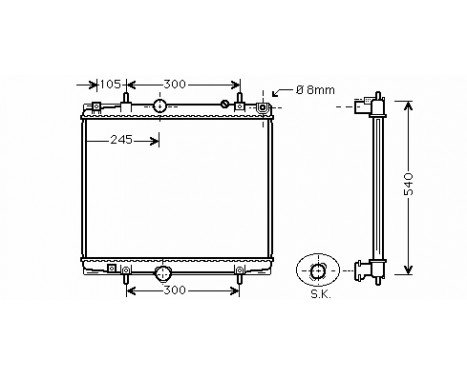 Radiateur, refroidissement du moteur 40002277 International Radiators