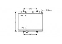 Radiateur, refroidissement du moteur 40002281 International Radiators