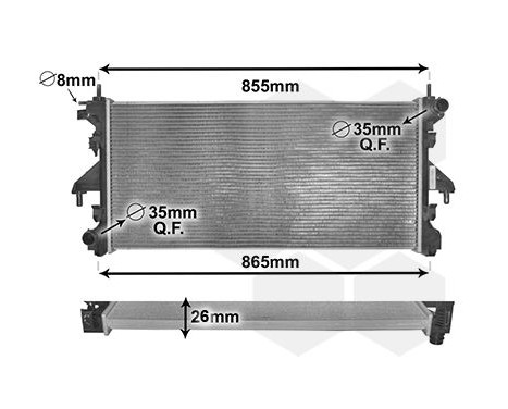 Radiateur, refroidissement du moteur 40002309 International Radiators