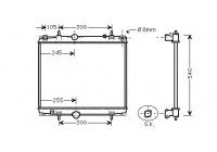 Radiateur, refroidissement du moteur 40002331 International Radiators