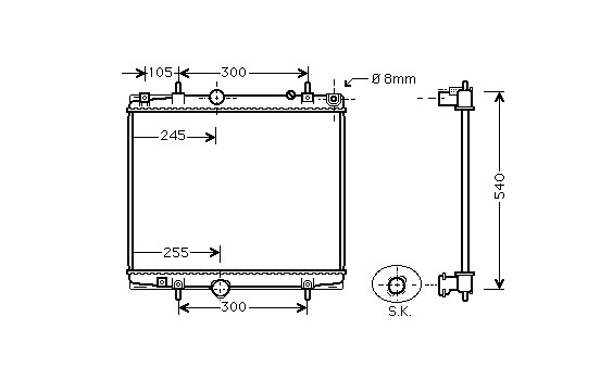 Radiateur, refroidissement du moteur 40002331 International Radiators