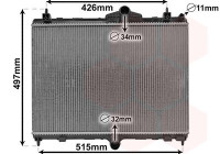 Radiateur, refroidissement du moteur 40012701 International Radiators