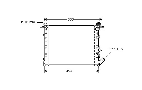 Radiateur, refroidissement du moteur 43002109 International Radiators